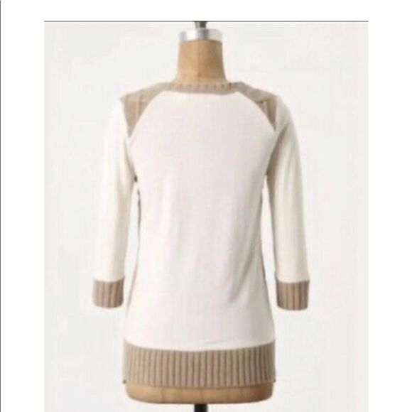 Pilcro and The Letterpress  | Anthropologie Brown Wool V Neck Pullover Sweater - Picture 2 of 5